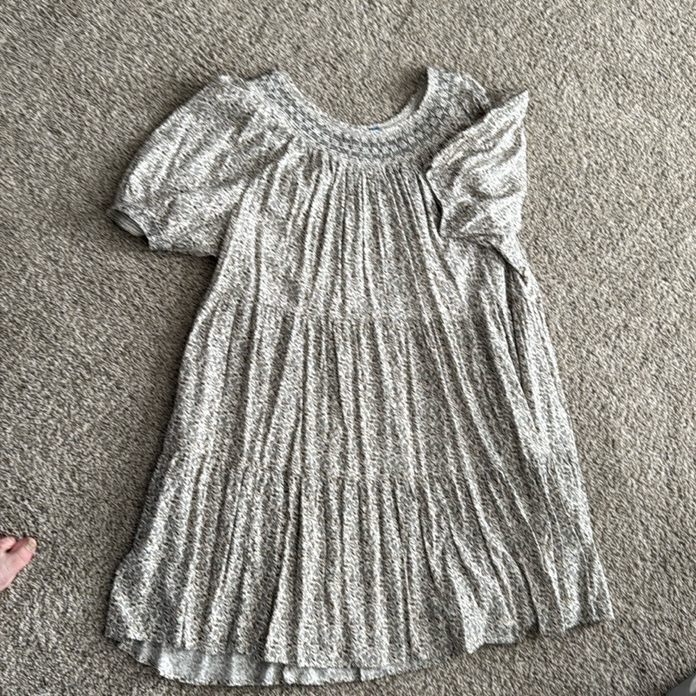 Short sleeve casual tiered dress